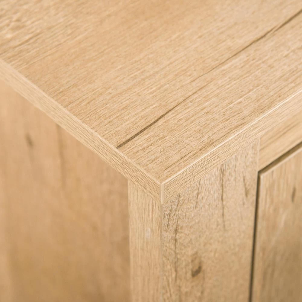 Buffet 2 Portes Style Rural Chic Placard Avec étagère MDF Aspect Bois Clair 2 Buffet 2 Portes Style Rural Chic Placard Avec étagère MDF Aspect Bois Clair – Image 2