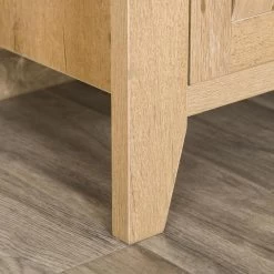 Buffet 2 Portes Style Rural Chic Placard Avec étagère MDF Aspect Bois Clair