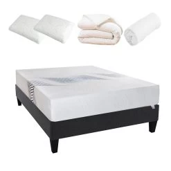 OLYMPE LITERIE | Pack Prêt à Dormir Zeus 140x190 Cm | Matelas Mémoire De Forme + Sommier Bois + Accessoires -Vous ne pouvez pas battre les meubles. 04acdeaf7f15d83c259edd26939e5492 none ef6776f2d9b5834af1e177c5ce5b3b1c ef6776f