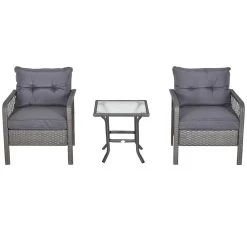 Lot De 2 Fauteuils De Jardin Grand Confort Repose-pied Table Basse Résine Tressée Et Filaire Imitation Rotin Coussins Gris -Vous ne pouvez pas battre les meubles. 08ca1903992005bf5d67804a26636d26 none 11f7f2f63e35d39dcf152ab2a927c02e 11f7f2f