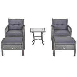 Lot De 2 Fauteuils De Jardin Grand Confort Repose-pied Table Basse Résine Tressée Et Filaire Imitation Rotin Coussins Gris -Vous ne pouvez pas battre les meubles. 08ca1903992005bf5d67804a26636d26 none d412053bf29887ba9bb3a528fead8a5e d412053