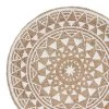 Tapis Rond 90 Cm Jute Silha Blanc