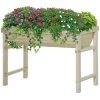 Jardinière Sur Pieds Potager Dim. 108,5L X 60l X 80H Cm Inserts D’irrigation + Feutre De Drainage Inclus Bois Sapin