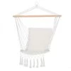 Chaise Suspendue Chaise Hamac De Voyage Portable Assise Dossier Rembourrés Macramé Coton Polyester Beige