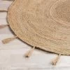 Tapis Rond 120 Cm Jute Sanda Argent