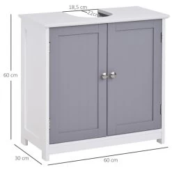 Meuble Salle De Bain - Meuble Sous-vasque - Placard 2 Portes Avec étagère - Dim. 60L X 30l X 60H Cm - MDF Gris Blanc -Vous ne pouvez pas battre les meubles. 178150dd20d0f461b4c90dd40316e5fa none 6e88b1d61af085ff9b17d8eeb41668f3 6e88b1d