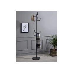 Porte-manteaux MILA En Métal Laqué Gris