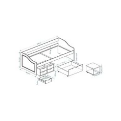 Lit Fonctionnel SENTA En Pin Massif 90 X 200 Cm Lasuré Blanc 12 Lit Fonctionnel SENTA En Pin Massif 90 X 200 Cm Lasuré Blanc -Vous ne pouvez pas battre les meubles. 19044b45469549c783da6011e936b24a none 24974ed84b72f7859087467a33005480 24974ed