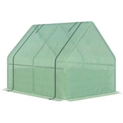 Mini Serre De Jardin Serre à Tomates Avec Carré Potager - Acier Thermo-laqué, Tôle D'acier Ondulée, PE Haute Densité Anti-UV - Fenêtre Zippée Enroulable Vert -Vous ne pouvez pas battre les meubles. 19ba63998ae1d44070c6964fa9d40206 none 6cd363d5776608edae1b4c58f3edc968 6cd363d