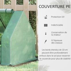 Mini Serre De Jardin Serre à Tomates Avec Carré Potager - Acier Thermo-laqué, Tôle D'acier Ondulée, PE Haute Densité Anti-UV - Fenêtre Zippée Enroulable Vert -Vous ne pouvez pas battre les meubles. 19ba63998ae1d44070c6964fa9d40206 none 925ce5479d5d99e25d7f1140092aa29b 925ce54