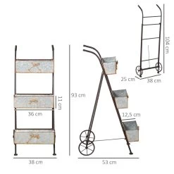 Jardinière Chariot Sur Pied 3 Niveaux Style Rural Chic - Pliable - 2 Poignées Et Roues - Nœuds De Corde Métal Martelé Effet Vieilli 10 Jardinière Chariot Sur Pied 3 Niveaux Style Rural Chic - Pliable - 2 Poignées Et Roues - Nœuds De Corde Métal Martelé Effet Vieilli -Vous ne pouvez pas battre les meubles. 1ac5dd133ed4b13b8de12a1af76f15ef none 40d4b152cc3ac315f66a2dfbeeef14ef 40d4b15