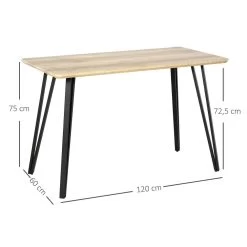 Table à Manger Design Industriel Grand Plateau Dim. 120L X 60l X 75H Cm Pieds Métal Noir En épingles MDF Aspect Chêne Clair 15 Table à Manger Design Industriel Grand Plateau Dim. 120L X 60l X 75H Cm Pieds Métal Noir En épingles MDF Aspect Chêne Clair -Vous ne pouvez pas battre les meubles. 1e16d333f0371f3ca647694be15abfd6 none 077966db471c3cc9bd76184d39e798d0 077966d