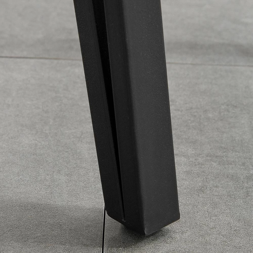 Table à Manger Design Industriel Grand Plateau Dim. 120L X 60l X 75H Cm Pieds Métal Noir En épingles MDF Aspect Chêne Clair 5 Table à Manger Design Industriel Grand Plateau Dim. 120L X 60l X 75H Cm Pieds Métal Noir En épingles MDF Aspect Chêne Clair – Image 5