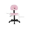 Chaise De Bureau Pour Enfant ALPACA Revêtement Synthétique Rose Avec Motif Lama