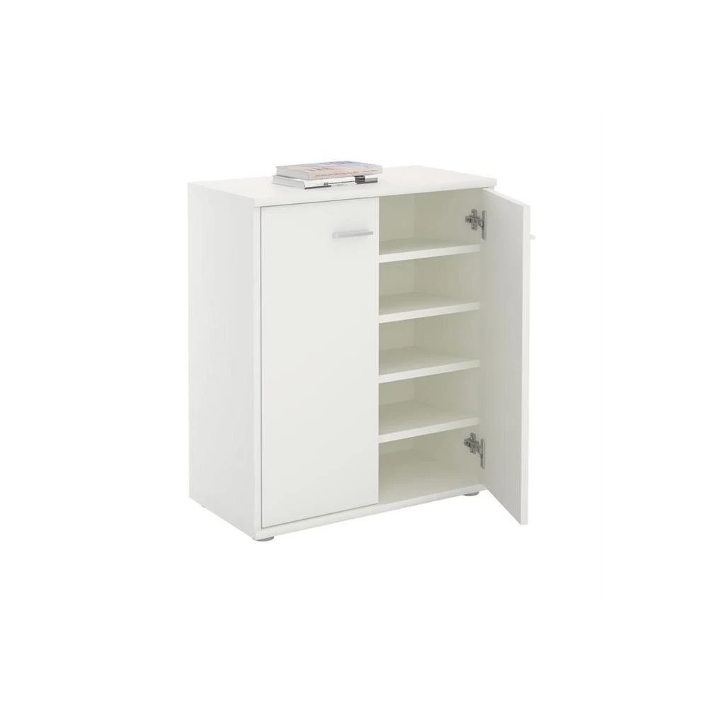 Meuble à Chaussures OLYMPE En Mélaminé Blanc Mat 1 Meuble à Chaussures OLYMPE En Mélaminé Blanc Mat