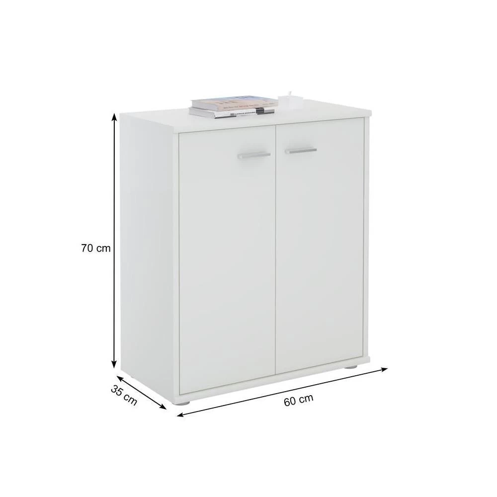 Meuble à Chaussures OLYMPE En Mélaminé Blanc Mat 2 Meuble à Chaussures OLYMPE En Mélaminé Blanc Mat – Image 2