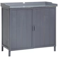 Armoire De Rangement De Jardin Sur Pied, Table De Rempotage 2 En 1 Double Porte, étagère, Plateau Métal Galvanisé - Bois Sapin Gris 13 Armoire De Rangement De Jardin Sur Pied, Table De Rempotage 2 En 1 Double Porte, étagère, Plateau Métal Galvanisé - Bois Sapin Gris -Vous ne pouvez pas battre les meubles. 22816db995c5462d988dc507949d1357 none a64d72fbcf857128a35361db3cf13dfe a64d72f