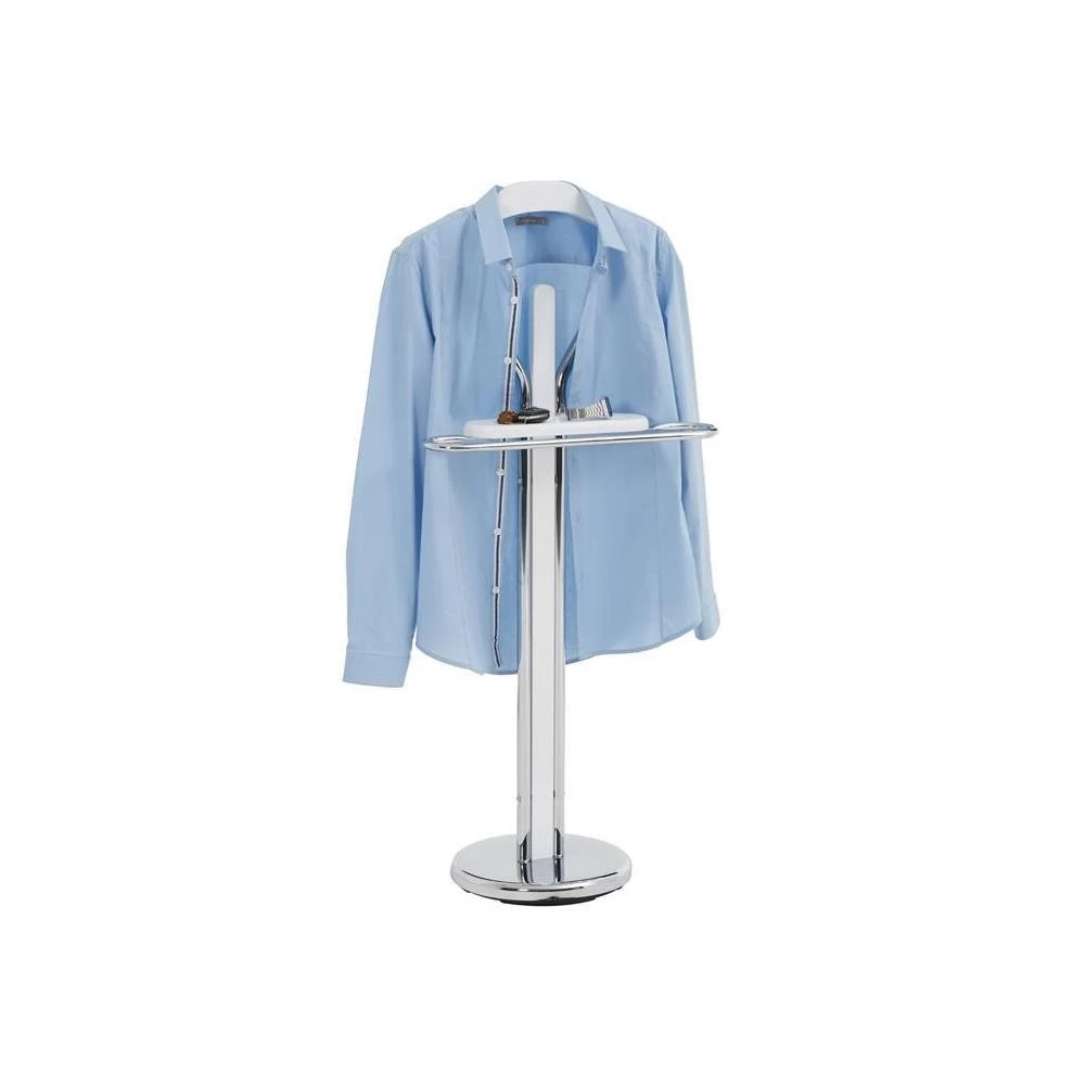 Valet GREGOR En Métal Chromé Et MDF Décor Blanc Mat 6 Valet GREGOR En Métal Chromé Et MDF Décor Blanc Mat – Image 6