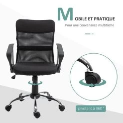 Fauteuil De Bureau Chaise De Bureau Réglable Pivotant 360° Fonction à Bascule Lin Maille Résille Respirante Noir -Vous ne pouvez pas battre les meubles. 272fd96ea9032ea36c447ac20c499f41 none 7beee0cda9b91d2a5744c19a3a3e99b9 7beee0c