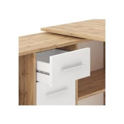 Bureau D'angle CARMEN Avec Meuble De Rangement Décor Chêne Sauvage Et Blanc Mat -Vous ne pouvez pas battre les meubles. 287eeaa420966b286225199f4d917c20 none 9849681fefe861c0dd796b2a5361612c 9849681