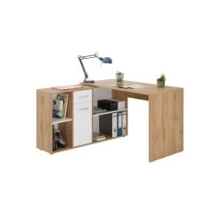 Bureau D'angle CARMEN Avec Meuble De Rangement Décor Chêne Sauvage Et Blanc Mat -Vous ne pouvez pas battre les meubles. 287eeaa420966b286225199f4d917c20 none fb25132a4d2c878d9cb0e9a3c0935274 fb25132