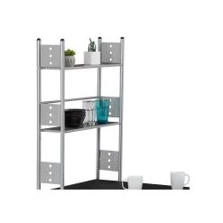 Ensemble Table De Cuisine Pliable Avec étagères Et 2 Chaises JONATHAN Noir