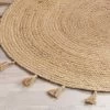 Tapis Rond 120 Cm Jute Sanda Or