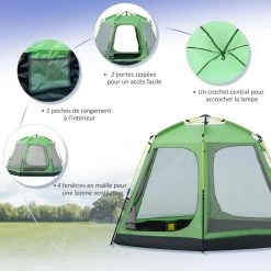 Tente De Camping Familiale 6 Personnes Montage Instantanée Pop-up 4 Fenêtres 2 Portes Dim. 320L X 320l X 176H Cm Fibre Verre Polyester Vert Gris 13 Tente De Camping Familiale 6 Personnes Montage Instantanée Pop-up 4 Fenêtres 2 Portes Dim. 320L X 320l X 176H Cm Fibre Verre Polyester Vert Gris -Vous ne pouvez pas battre les meubles. 2e380fc5755eb09ce89505150d9361f3 none f18ae42a82c9ad2ddac68542bf956ff8 f18ae42