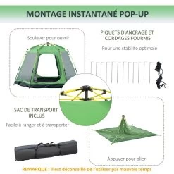 Tente De Camping Familiale 6 Personnes Montage Instantanée Pop-up 4 Fenêtres 2 Portes Dim. 320L X 320l X 176H Cm Fibre Verre Polyester Vert Gris 14 Tente De Camping Familiale 6 Personnes Montage Instantanée Pop-up 4 Fenêtres 2 Portes Dim. 320L X 320l X 176H Cm Fibre Verre Polyester Vert Gris -Vous ne pouvez pas battre les meubles. 2e380fc5755eb09ce89505150d9361f3 none ffd8fb965d98e144ea8ff7c251f4b70c ffd8fb9