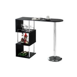 Table Haute De Bar VIGANDO Noir Mat