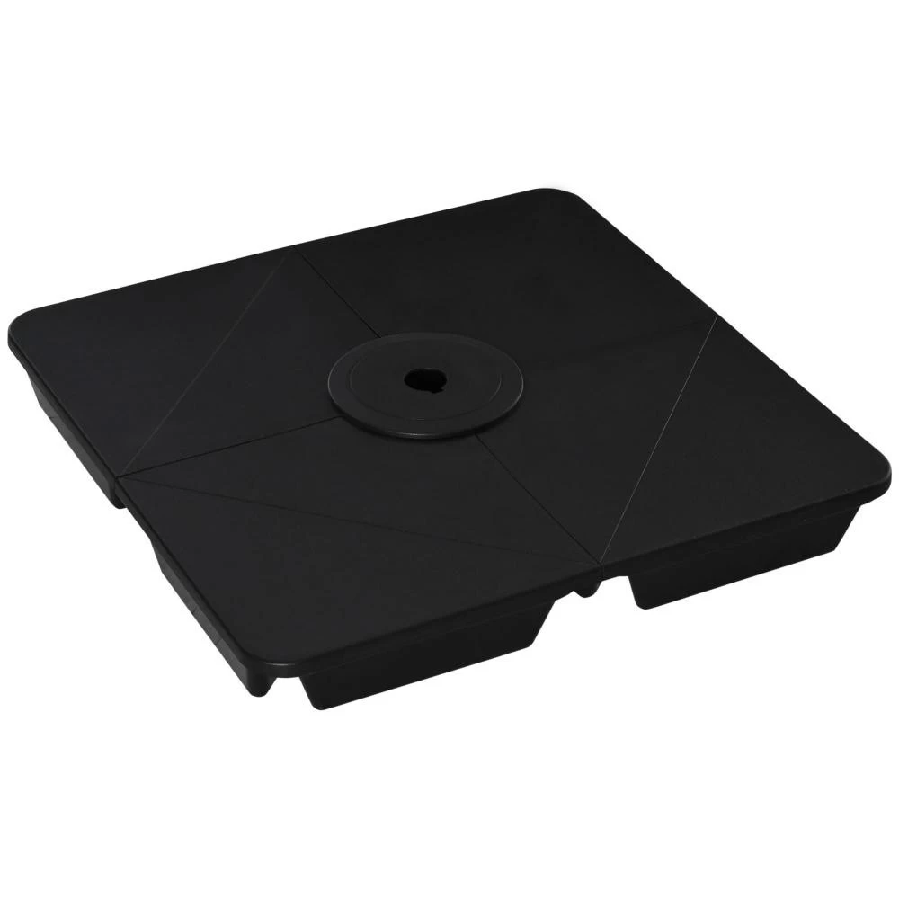 Lot De 4 Poids De Lestage Pour Parasols Déportés Piètement Croix Ø Mât 4,8 Cm Polypropylène Texturé Noir 8 Lot De 4 Poids De Lestage Pour Parasols Déportés Piètement Croix Ø Mât 4,8 Cm Polypropylène Texturé Noir – Image 8