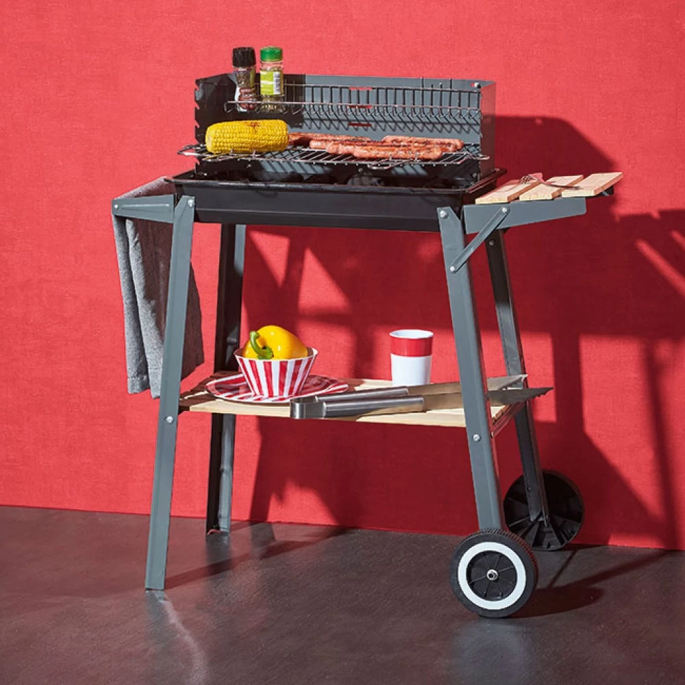 Barbecue à Charbon Sur Chariot 2 Tablettes Darwin 3 Barbecue à Charbon Sur Chariot 2 Tablettes Darwin – Image 3
