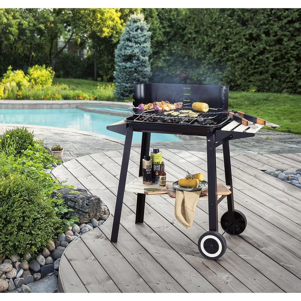 Barbecue à Charbon Sur Chariot 2 Tablettes Darwin 5 Barbecue à Charbon Sur Chariot 2 Tablettes Darwin – Image 5