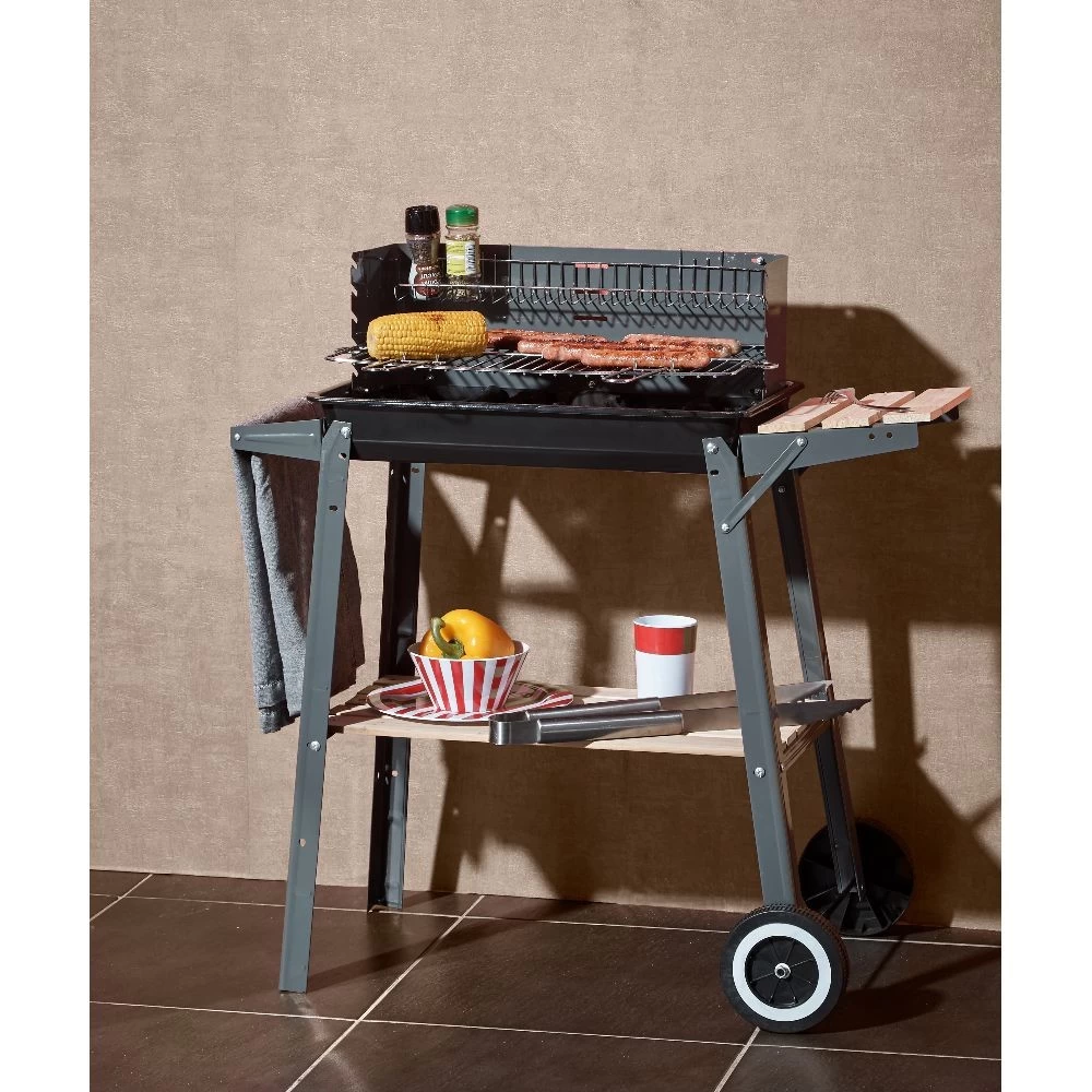Barbecue à Charbon Sur Chariot 2 Tablettes Darwin 1 Barbecue à Charbon Sur Chariot 2 Tablettes Darwin