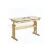 Bureau Enfant OLIVIA En Pin Massif Réglable En Hauteur Et Plateau Inclinable Vernis Naturel