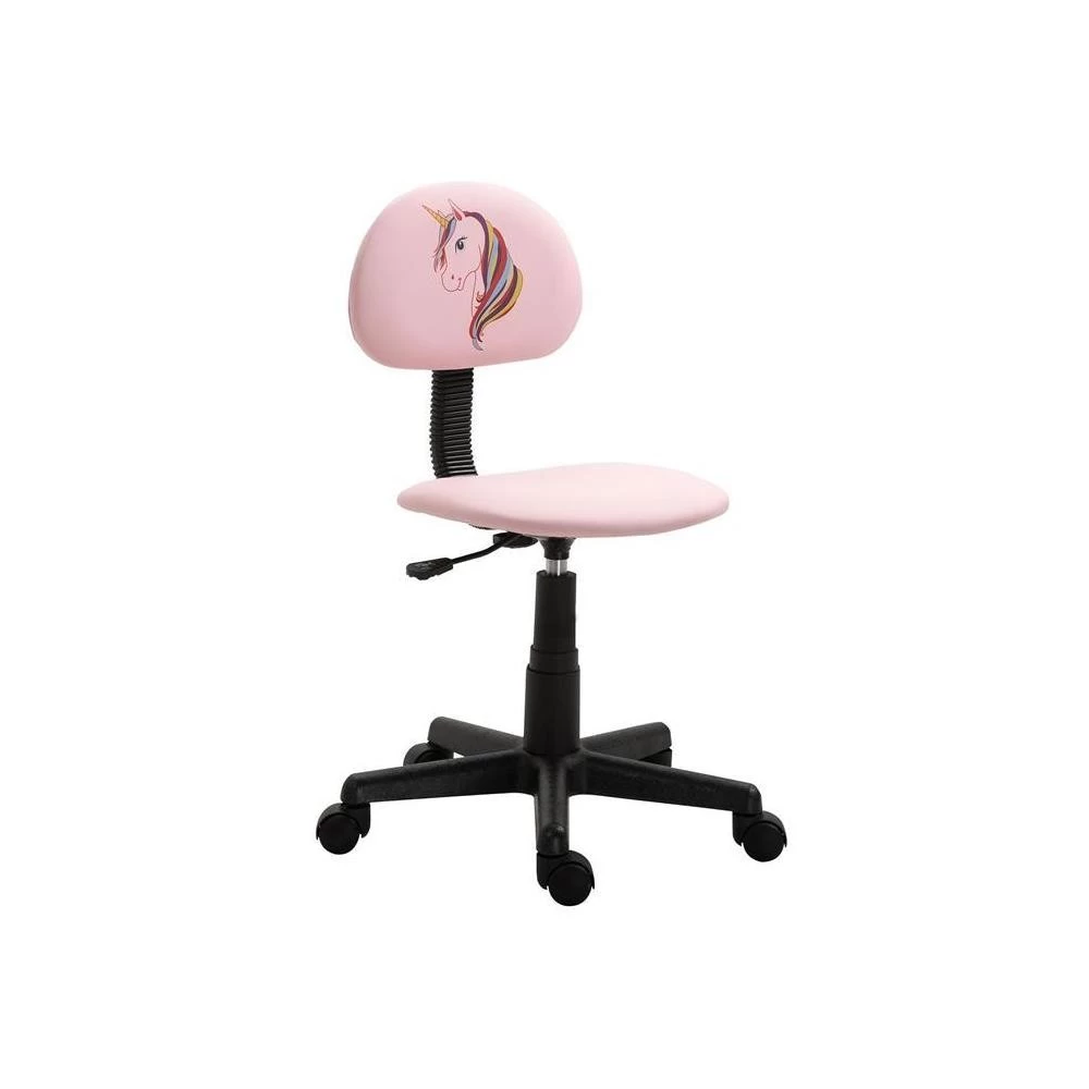 Chaise De Bureau Pour Enfant UNICORN Revêtement Synthétique Rose Avec Motif Licorne 5 Chaise De Bureau Pour Enfant UNICORN Revêtement Synthétique Rose Avec Motif Licorne – Image 5