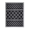 Tapis D'extérieur En Plastique Tressé - 120x160cm - Noir - Réversible - 100% Polypropylène - 400gr / M2 - AGADIR