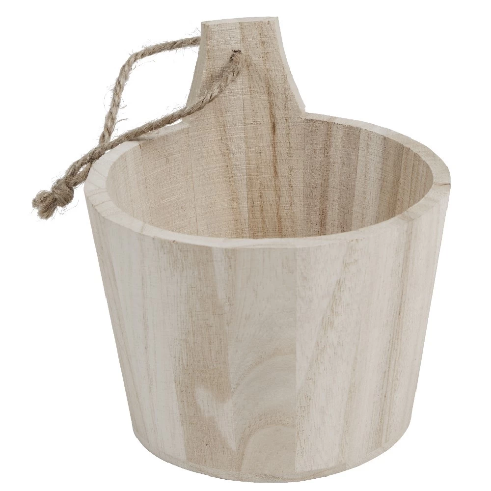 Panière De Rangement Ronde à Poser Ou à Suspendre En Bois 2 Panière De Rangement Ronde à Poser Ou à Suspendre En Bois – Image 2