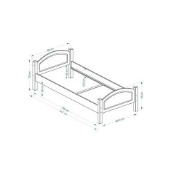 Lit En Pin FLIMS 90 X 200 Cm Vernis Naturel