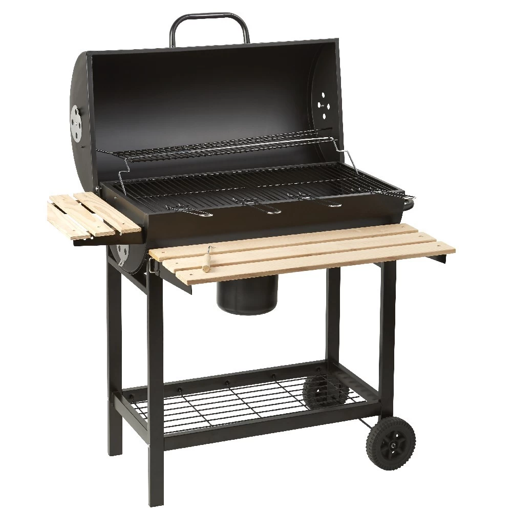 Barbecue à Charbon Cuve Acier Sur Chariot Cruz 1 Barbecue à Charbon Cuve Acier Sur Chariot Cruz