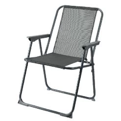 Fauteuil De Camping Pliant Gris