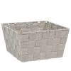 Panière De Rangement Tressée Grise Clair Taille L
