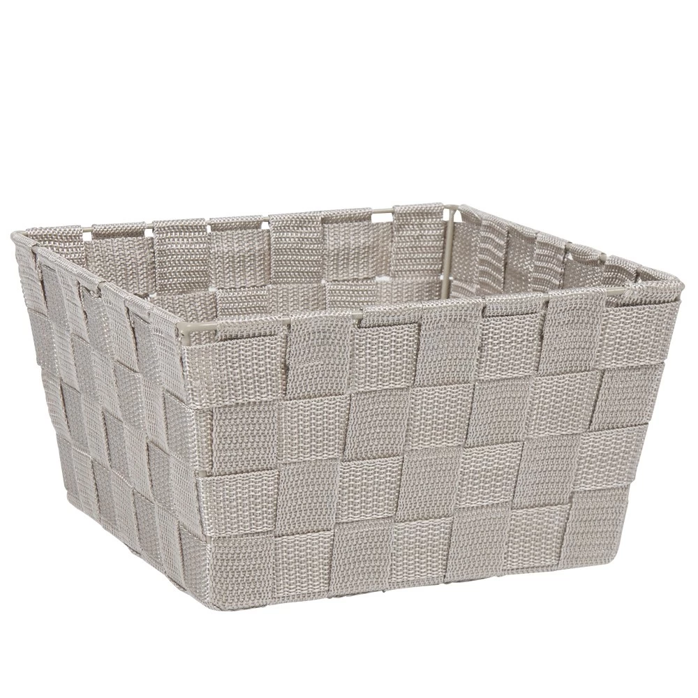 Panière De Rangement Tressée Grise Clair Taille L 1 Panière De Rangement Tressée Grise Clair Taille L