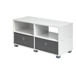 Meuble TV Utah Blanc 2 Tiroirs Et 2 Niches 8 Meuble TV Utah Blanc 2 Tiroirs Et 2 Niches -Vous ne pouvez pas battre les meubles. 382215 morePictures 4