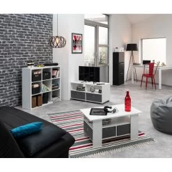 Meuble TV Utah Blanc 2 Tiroirs Et 2 Niches 7 Meuble TV Utah Blanc 2 Tiroirs Et 2 Niches -Vous ne pouvez pas battre les meubles. 382215 morePictures 5