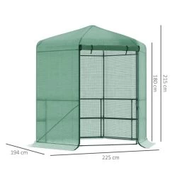 Serre De Jardin Hexagonale Avec 6 étagères - Dim. 2,25L X 1,94l X 2,15H M Porte Enroulable Zippée Acier Thermolaqué PE Haute Densité Vert -Vous ne pouvez pas battre les meubles. 3c2f90a42d6c486fa7b799c0ce587c2f none 96b3bf88689b1fde6555f7032d5c859d 96b3bf8