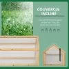 Mini Serre De Jardin Serre à Tomates Dim. 90L X 52l X 49,5H Cm Toit Ouvrable Panneaux De Polycarbonate Bois Sapin Pré-huilé