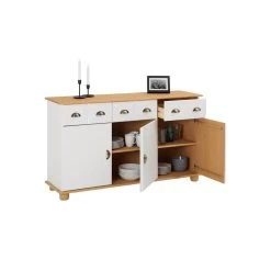 Buffet COLMAR En Pin Massif 3 Tiroirs Et 3 Portes Lasuré Blanc Et Brun -Vous ne pouvez pas battre les meubles. 402b07011a804e4a1092daea42be1ce3 none 465ff2b67bddec51dc58b76f5d4ac789 465ff2b