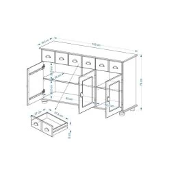 Buffet COLMAR En Pin Massif 3 Tiroirs Et 3 Portes Lasuré Blanc Et Brun -Vous ne pouvez pas battre les meubles. 402b07011a804e4a1092daea42be1ce3 none 659e3c45935f779c3388ca41ed21dafc 659e3c4