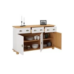 Buffet COLMAR En Pin Massif 3 Tiroirs Et 3 Portes Lasuré Blanc Et Brun -Vous ne pouvez pas battre les meubles. 402b07011a804e4a1092daea42be1ce3 none b452aa56fdc58c792a89b93a5fb370e0 b452aa5